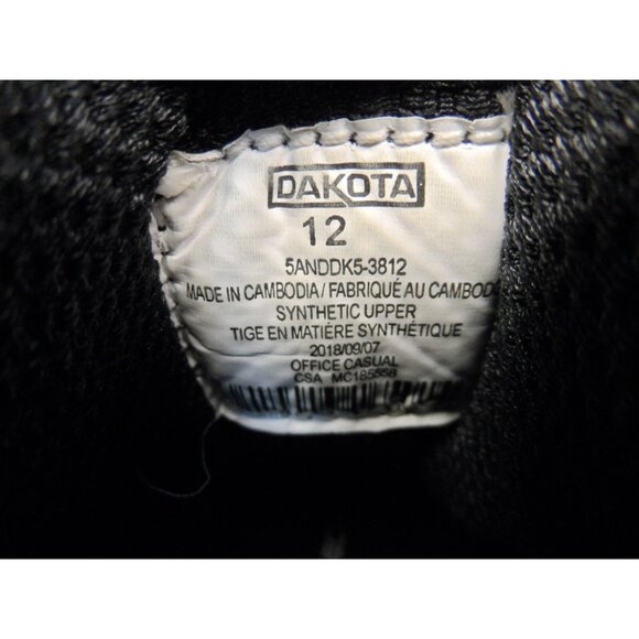 DAKOTA Men's Street Sport Steel Toe Steel Plate Lace-Up Shoe 3812 Black 12M - Picture 8 of 8